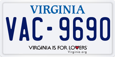 VA license plate VAC9690