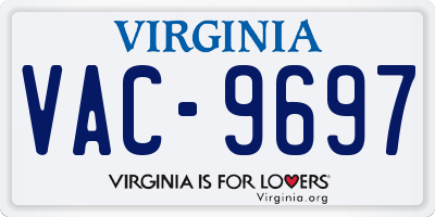 VA license plate VAC9697