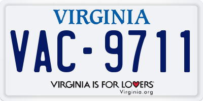 VA license plate VAC9711