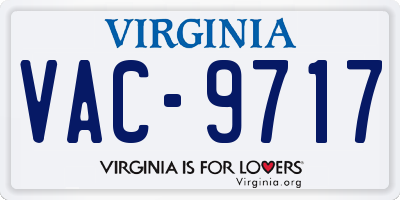 VA license plate VAC9717