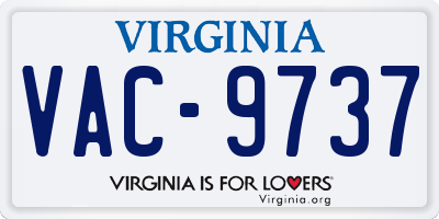 VA license plate VAC9737