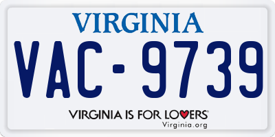 VA license plate VAC9739