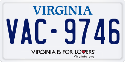 VA license plate VAC9746