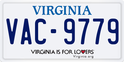 VA license plate VAC9779