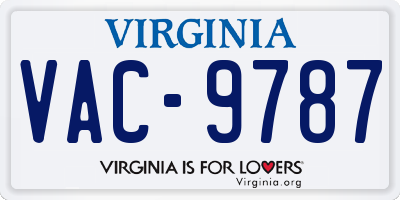 VA license plate VAC9787