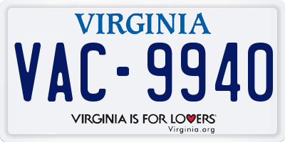 VA license plate VAC9940