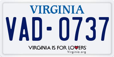 VA license plate VAD0737