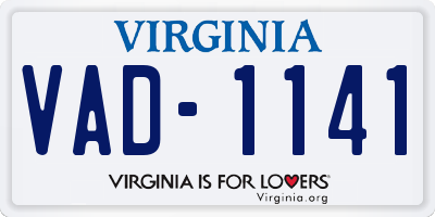 VA license plate VAD1141