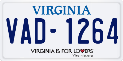 VA license plate VAD1264