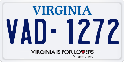 VA license plate VAD1272