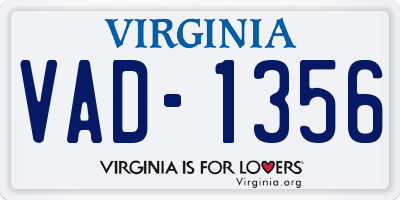 VA license plate VAD1356