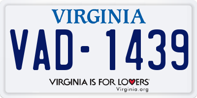 VA license plate VAD1439