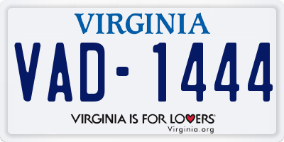 VA license plate VAD1444