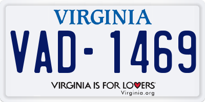 VA license plate VAD1469