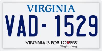 VA license plate VAD1529