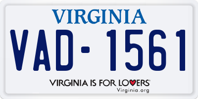 VA license plate VAD1561