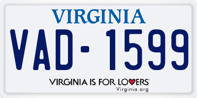 VA license plate VAD1599