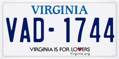 VA license plate VAD1744