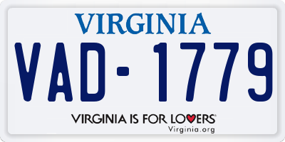 VA license plate VAD1779
