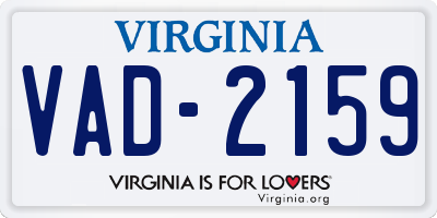 VA license plate VAD2159