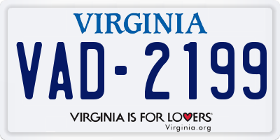 VA license plate VAD2199