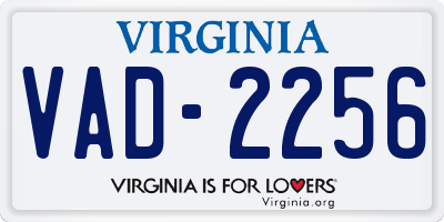 VA license plate VAD2256