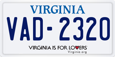 VA license plate VAD2320
