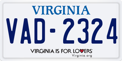 VA license plate VAD2324