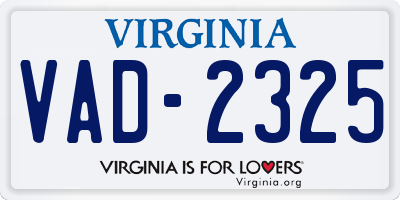 VA license plate VAD2325