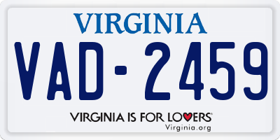 VA license plate VAD2459