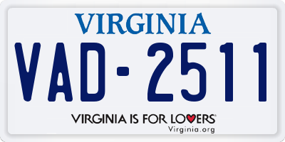 VA license plate VAD2511