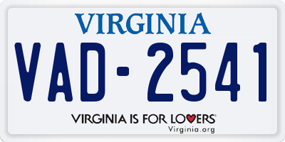 VA license plate VAD2541