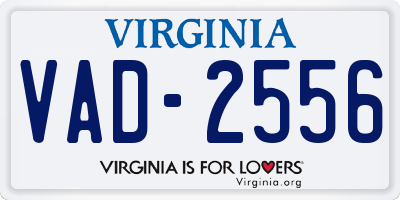VA license plate VAD2556