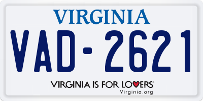 VA license plate VAD2621