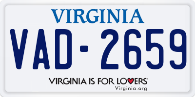 VA license plate VAD2659