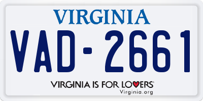 VA license plate VAD2661