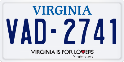 VA license plate VAD2741