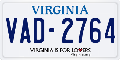 VA license plate VAD2764