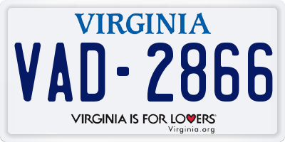 VA license plate VAD2866