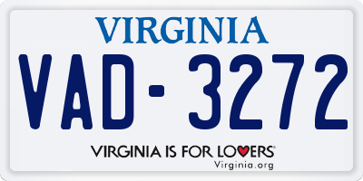 VA license plate VAD3272