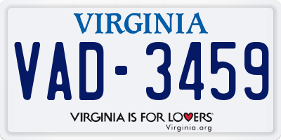 VA license plate VAD3459