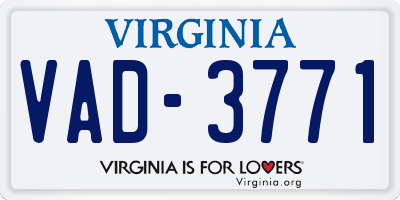 VA license plate VAD3771
