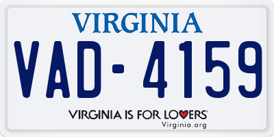 VA license plate VAD4159