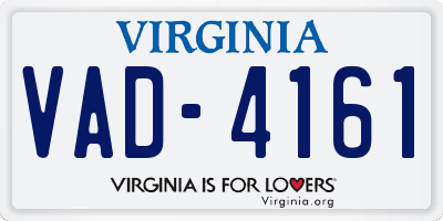 VA license plate VAD4161