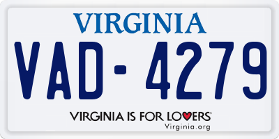 VA license plate VAD4279