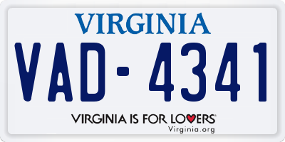 VA license plate VAD4341