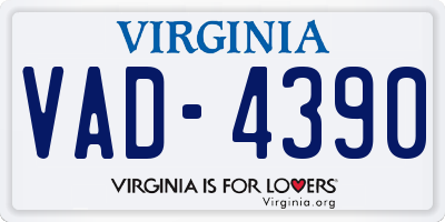 VA license plate VAD4390