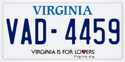 VA license plate VAD4459
