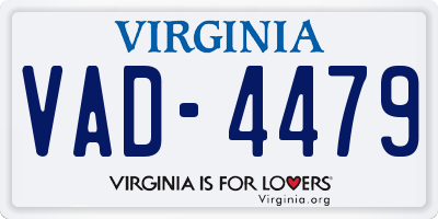 VA license plate VAD4479
