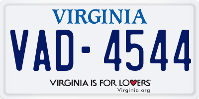 VA license plate VAD4544